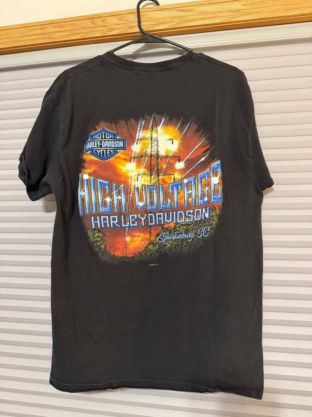 Harley-Davidson Black Short Sleeve 'High Voltage' Graphic Tee